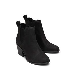 Toms Everly Black Oiled Nubuck Booties